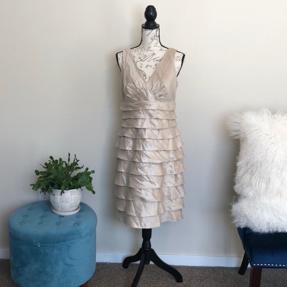 London Times Gold Dress size 12